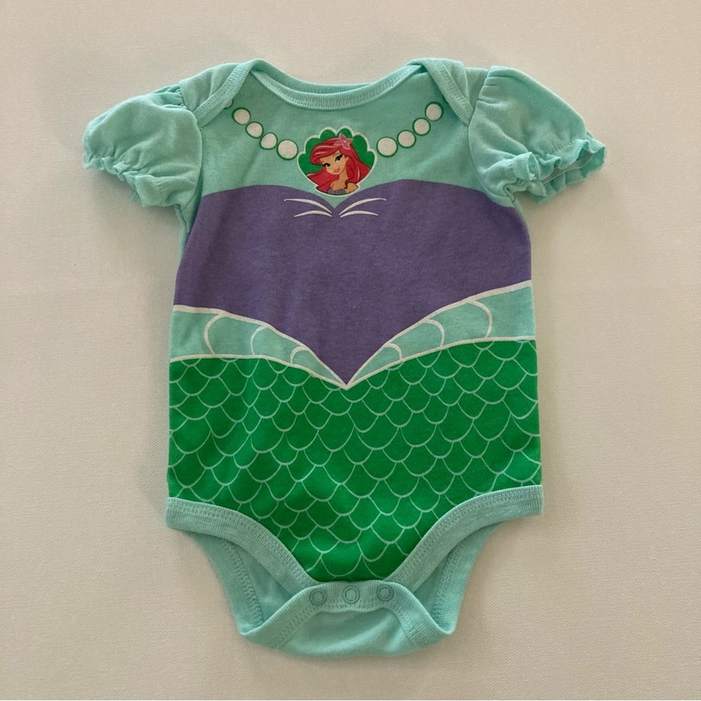 Disney Little Mermaid Ariel 3-6 Months Baby Girl Bodysuit